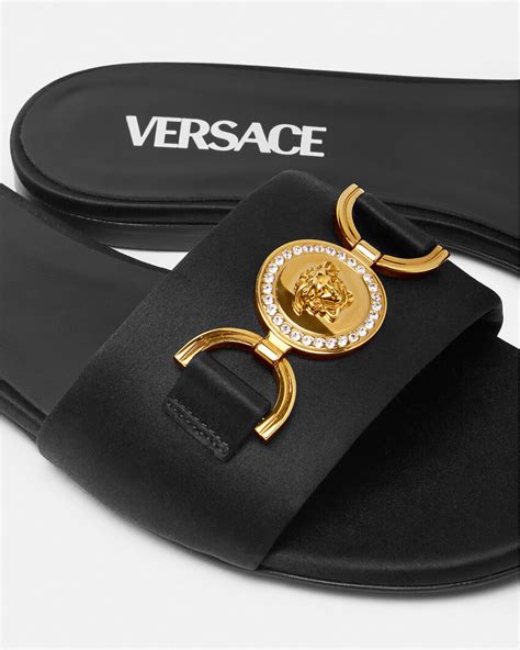 flats versace precios|Versace medusa flats sandals women.